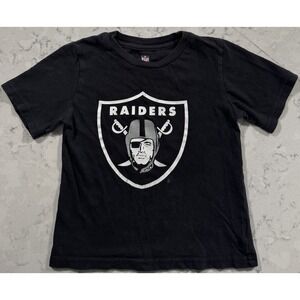 Las Vegas Oakland Raiders Toddler T-Shirt 4T Black Graphic NFL Team Apparel Tee